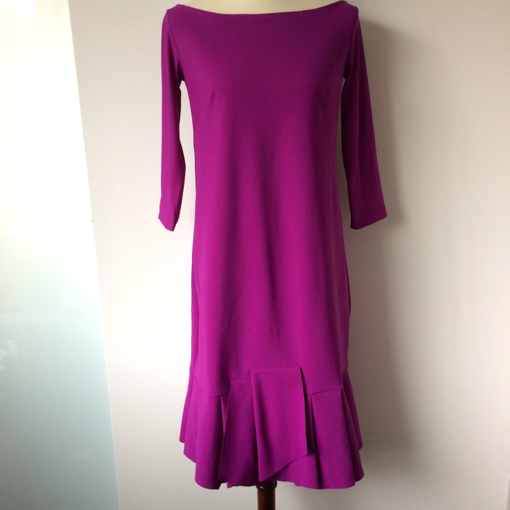 Chiara Boni La Petite Robe Fuchsia Flapper Dress